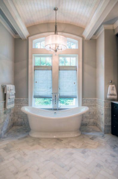 large modern bathroom freestanding bathtub 