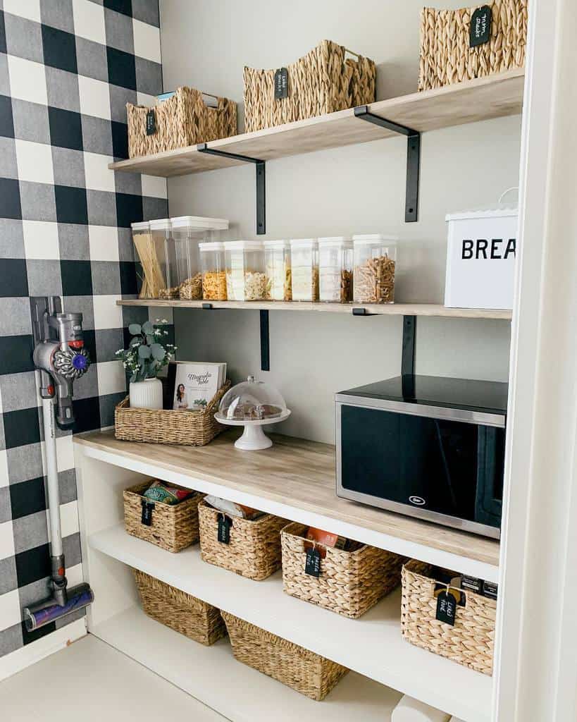 well organized small pantry kitchen 