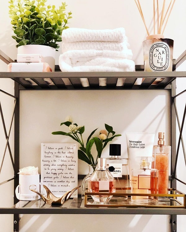 organized bathroom storage 