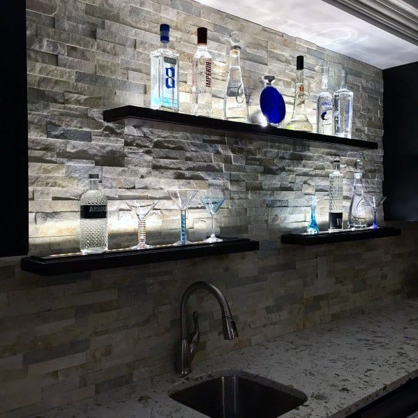 stone tile backsplash