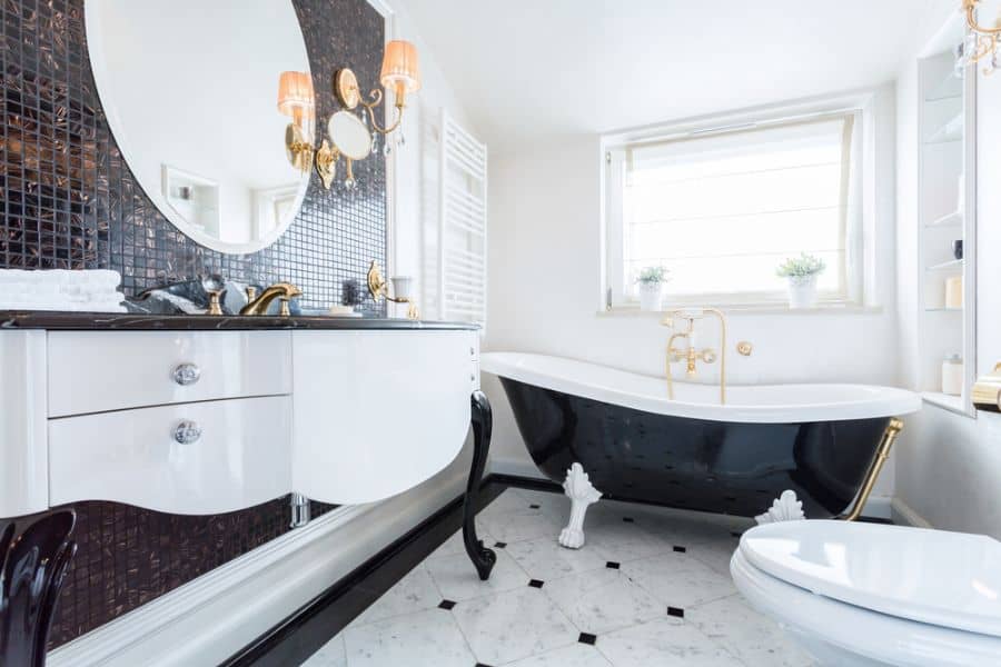 98 Black and White Bathroom Ideas