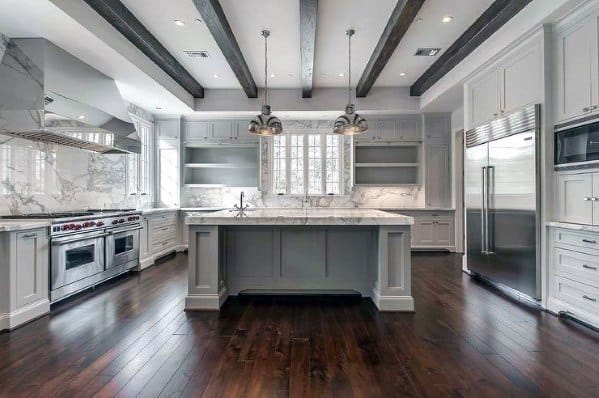 Black Wood Beams Kitchen Ceiling Ideas