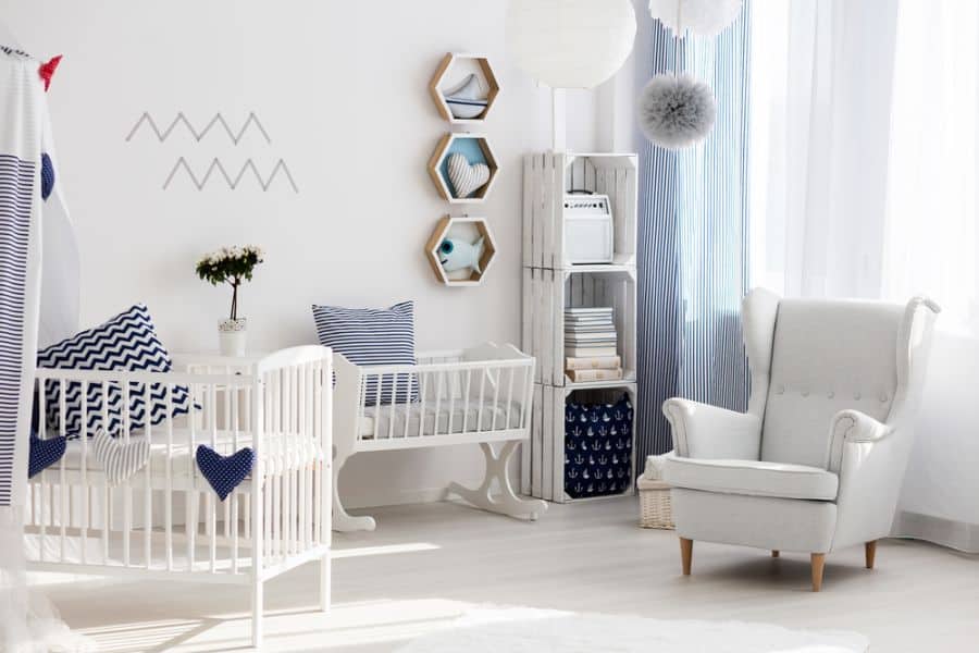 modern baby boy's room