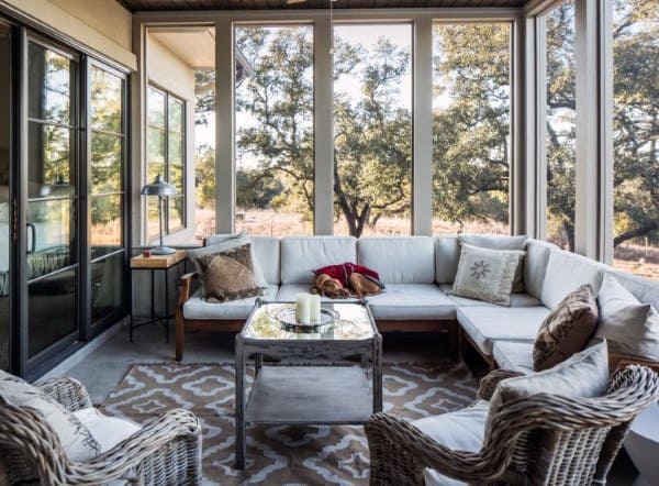 large glass window sunroom 