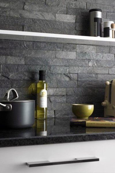 stone tile backsplash