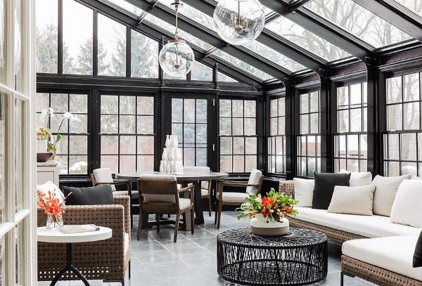 country style sunroom dining table