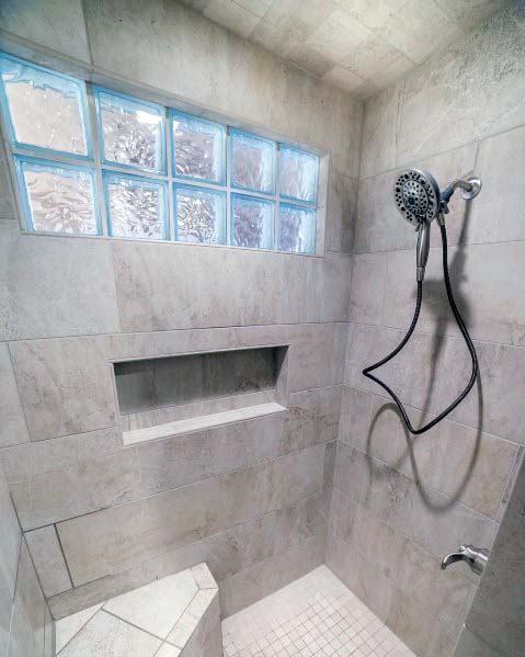 glass block shower window 