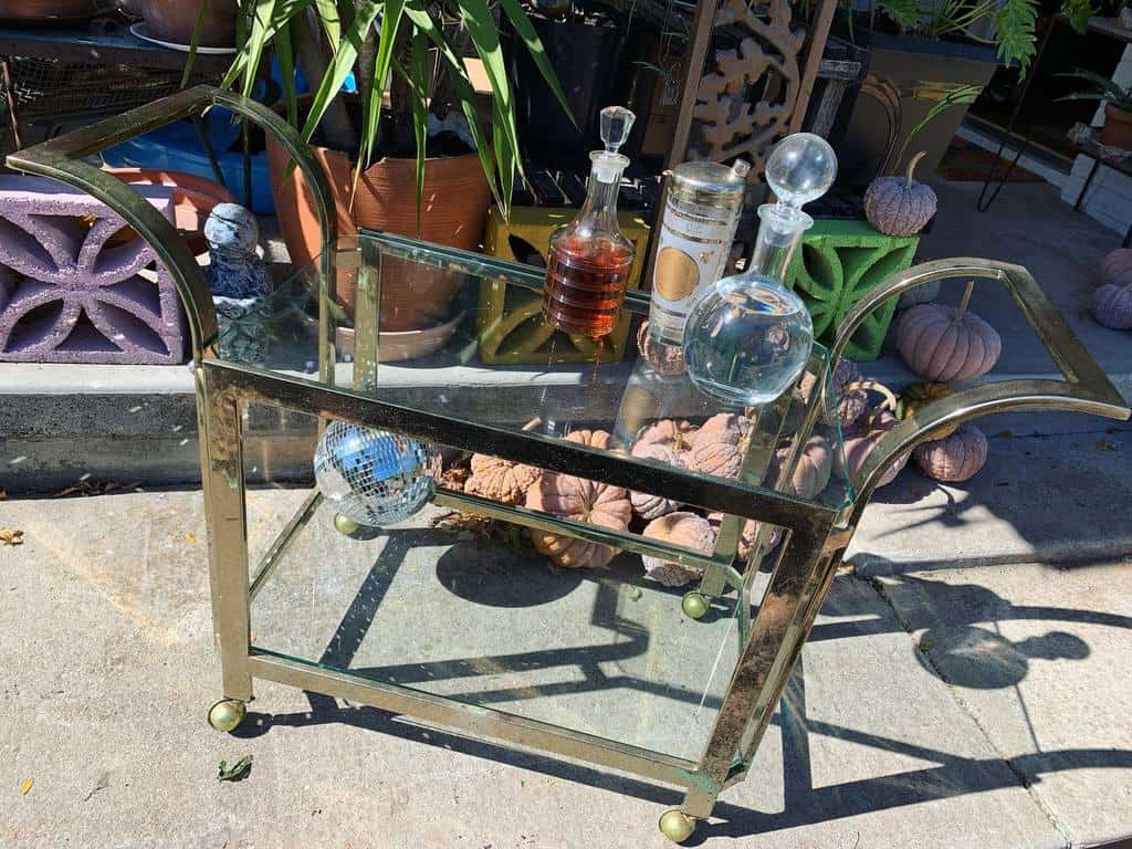 gold bar cart