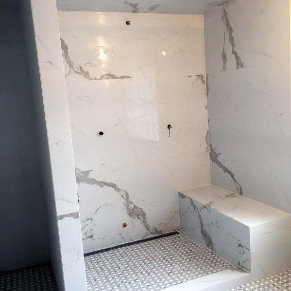 marble shower bench