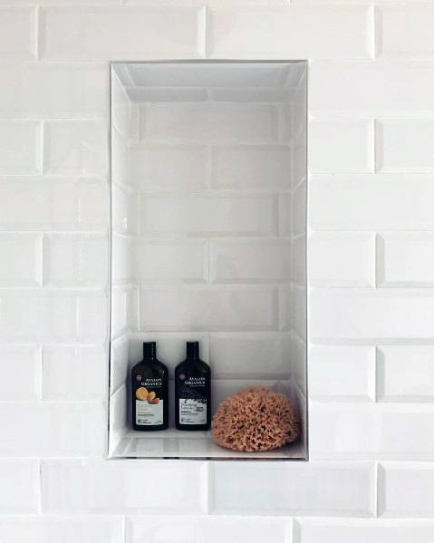 beveled tile niche