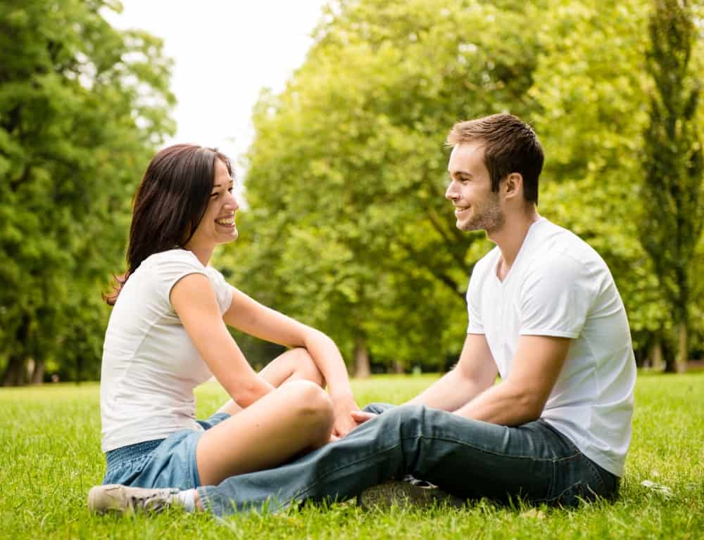 lovely couple having great time outdoor