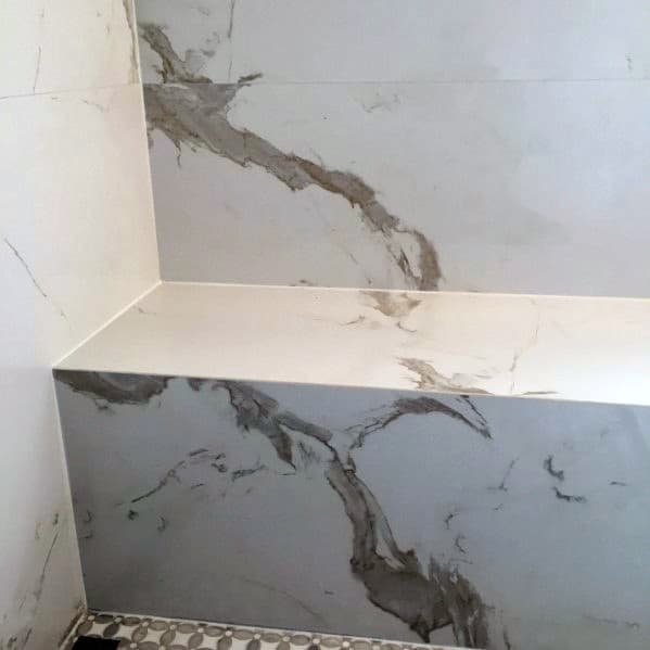 marble shower bench