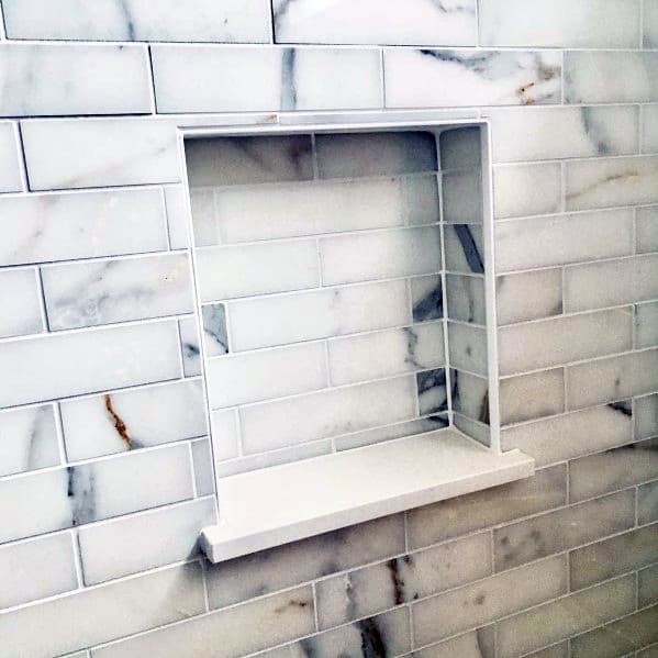 beveled tile niche