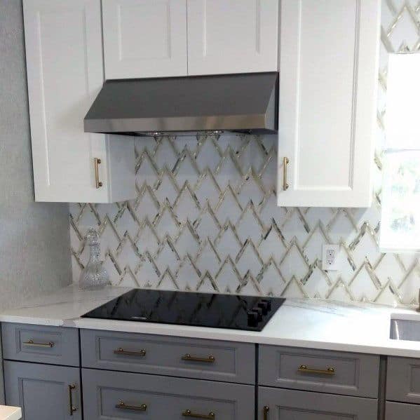 decorative metal backsplash