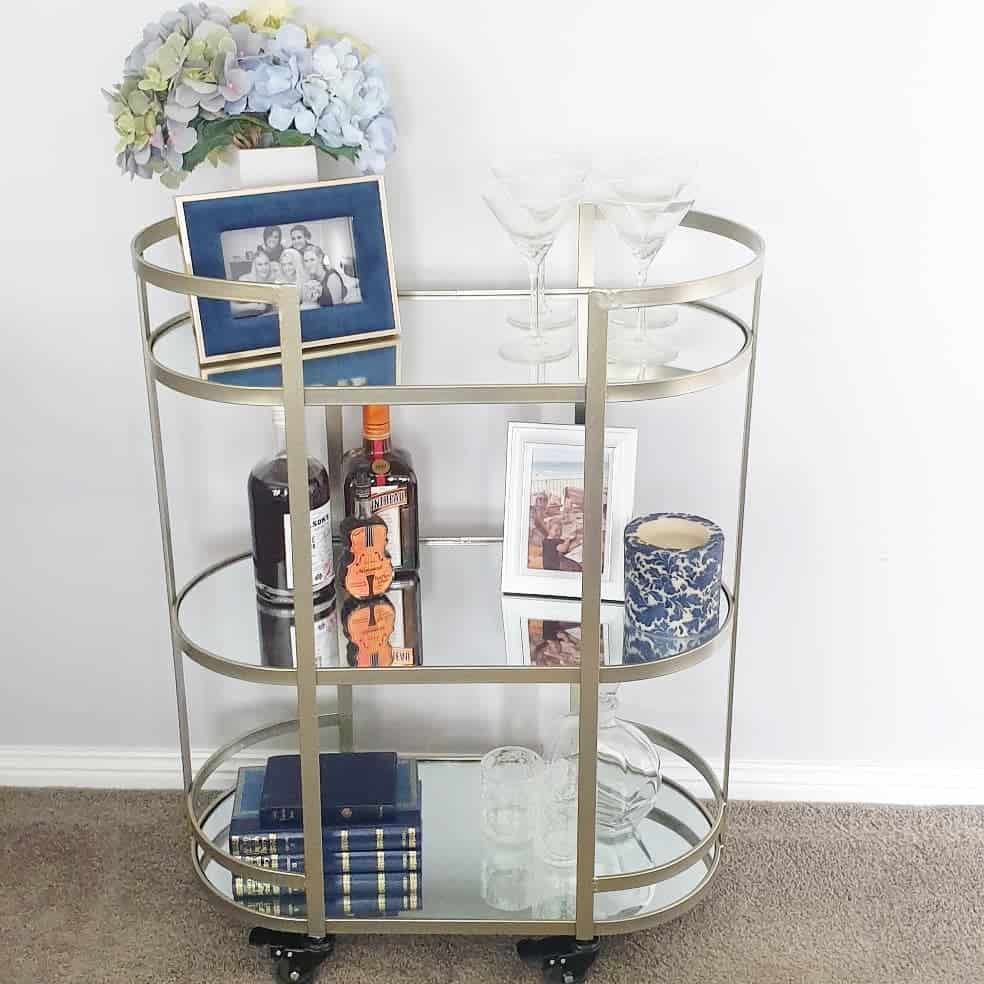 metal bar cart