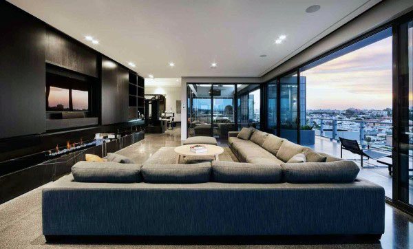 long luxury apartment living room 