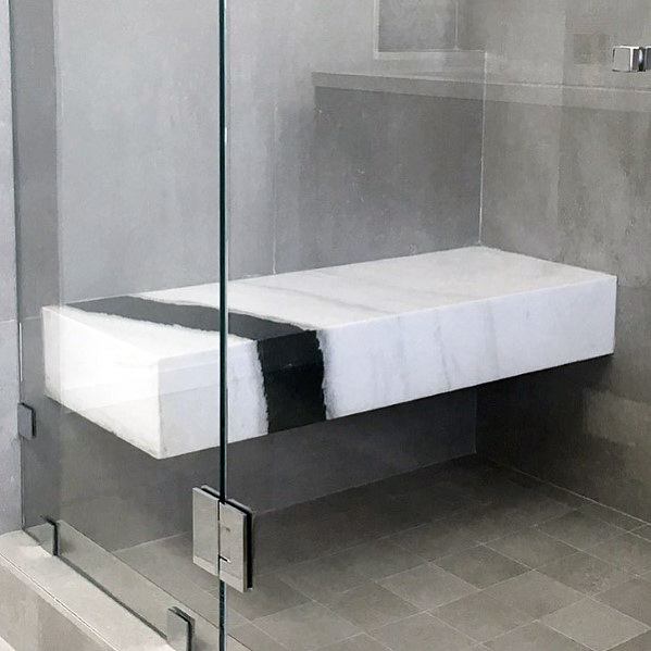 marble shower bench