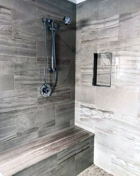 tiled shower bench 