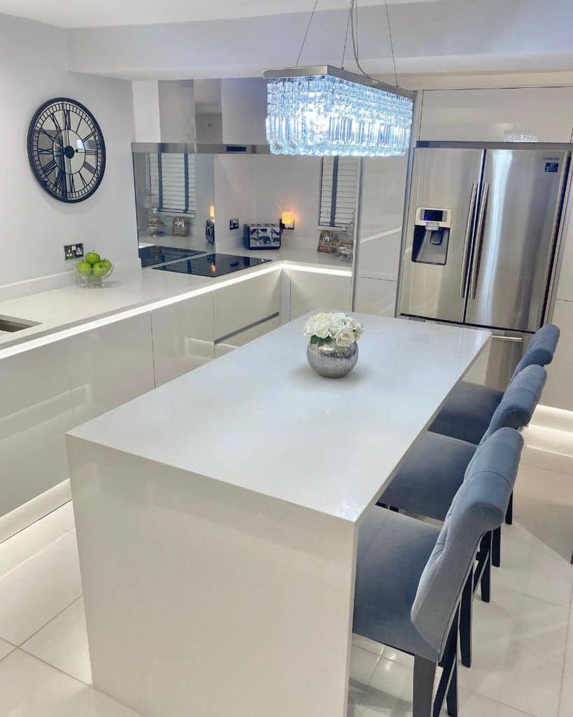 seating around small kitchen island