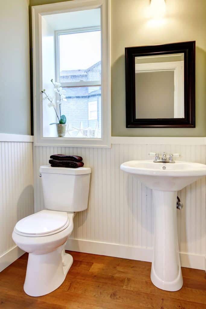 simple small powder room