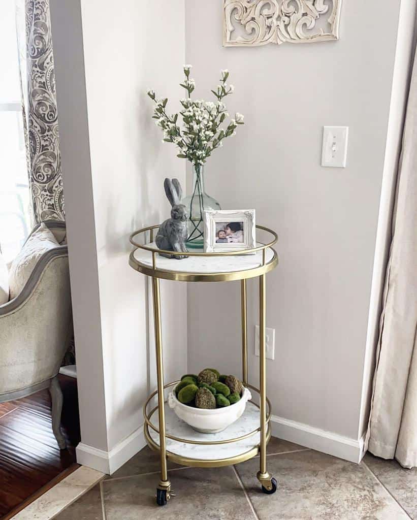 small gold bar cart