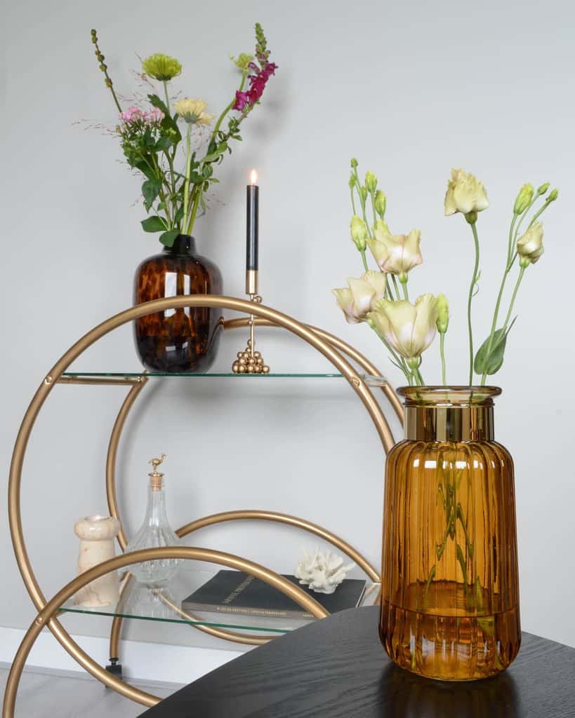 small gold bar cart