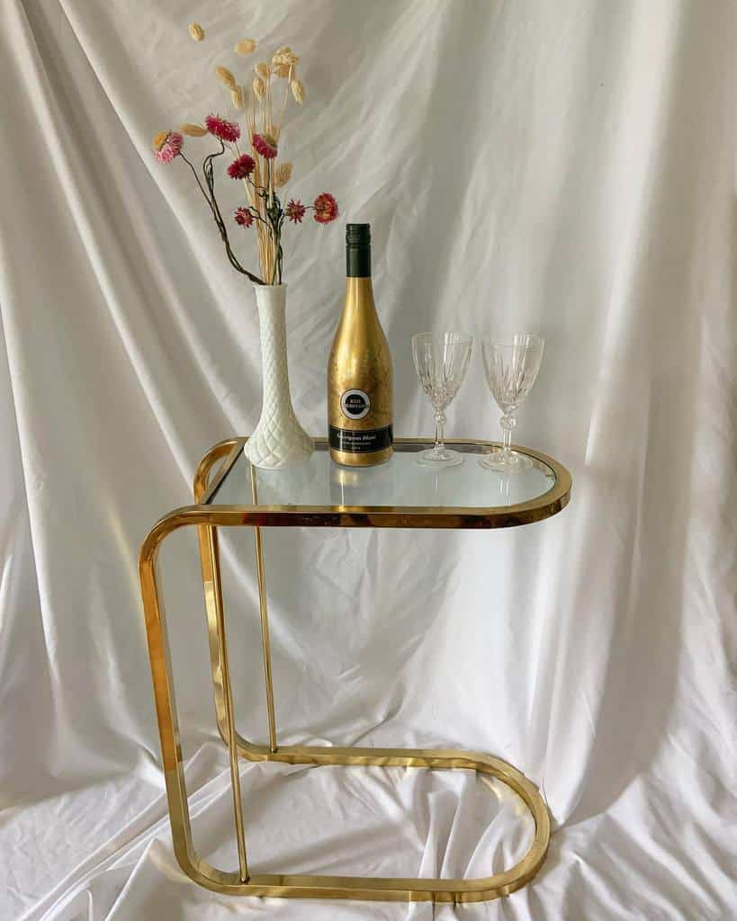 small gold bar cart