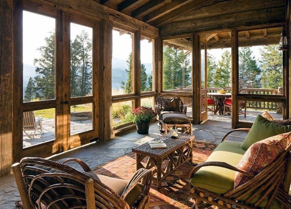 rustic country sunroom wicker furniture 