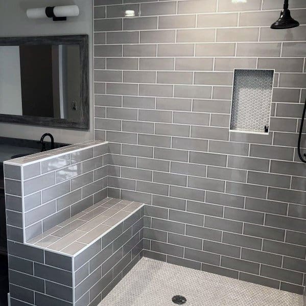 beveled grey tiles