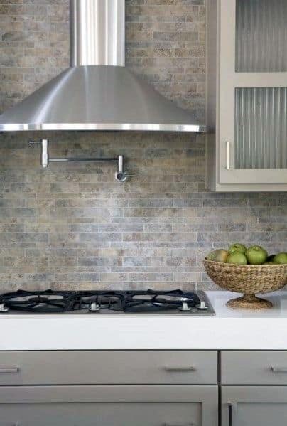 travertine brick stone kitchen backsplash