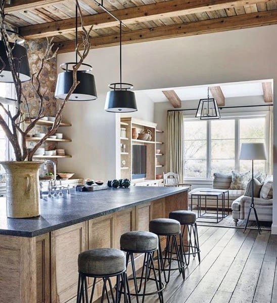 rustic kitchen island pendant lighting