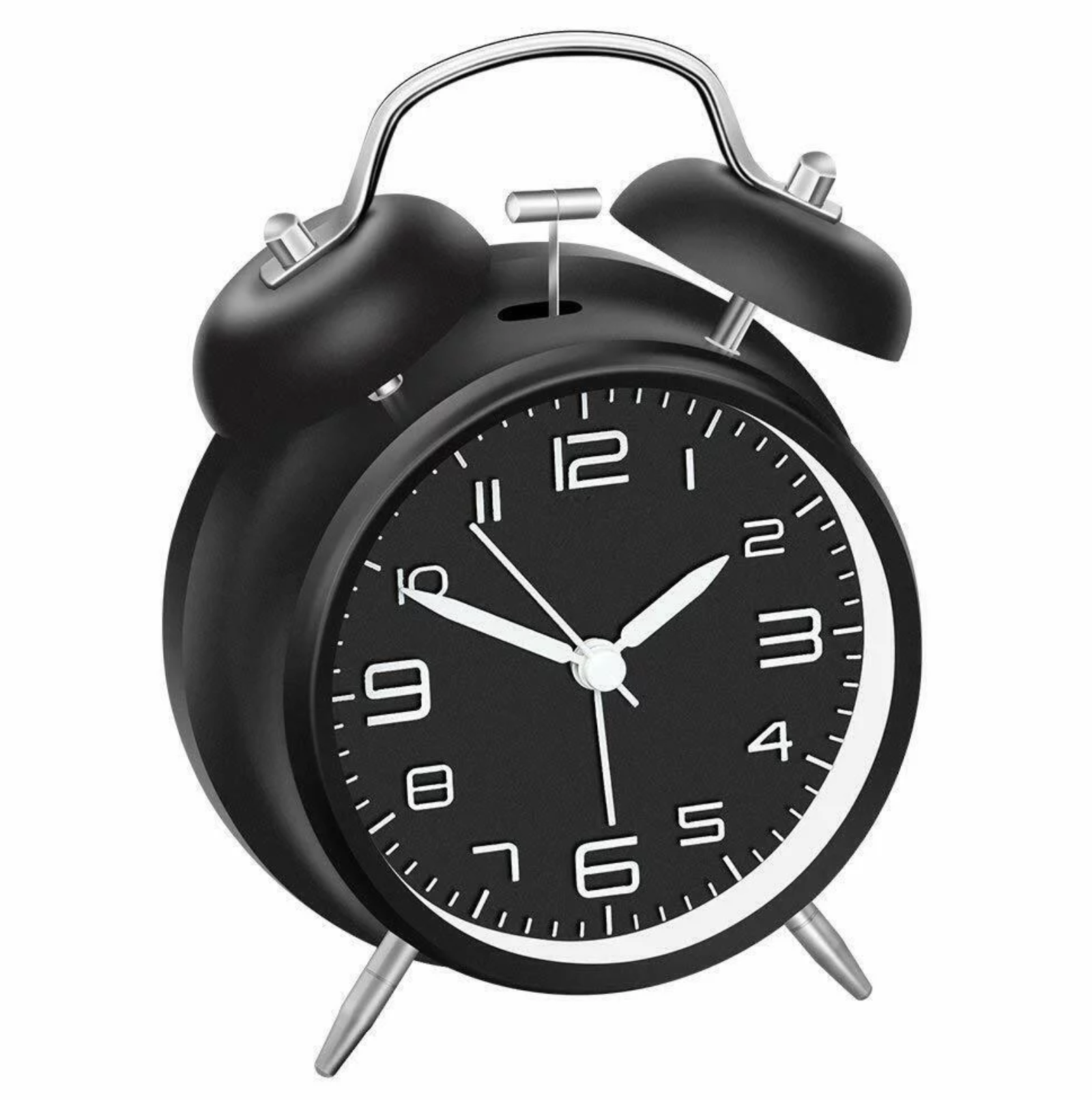 black vintage alarm clock