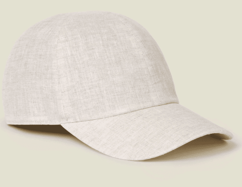 Luca Faloni Sand Linen Baseball Cap